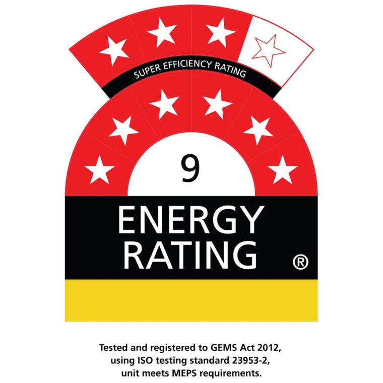 Mini Bar Fridge | Schmick Tropical 50 Litre showing an energy rating of 9 out of 10 stars
